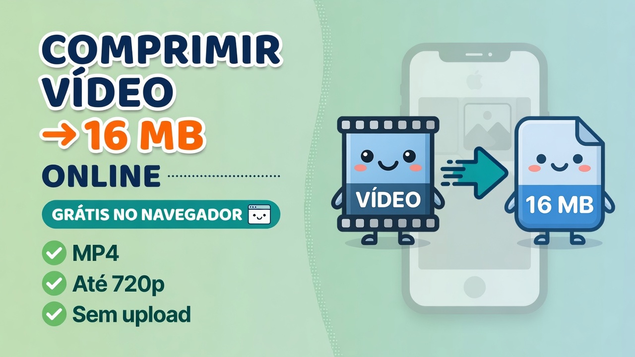 Comprimir Vídeo para 16 MB Online Grátis