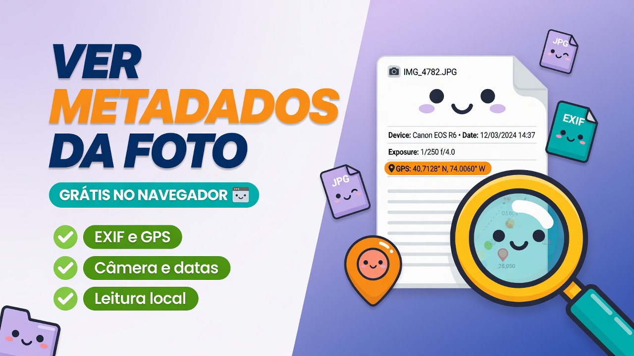 Visualizar Metadados de Imagem Online - Ver EXIF e GPS da Foto
